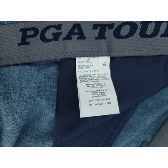 PGA TOUR Men's 7" Abstract Print Flat Front Golf Shorts Size 40 Moisture Wicking - Picture 6 of 6